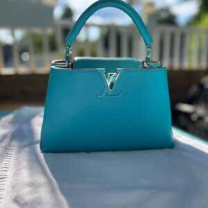 Louis Vuitton Capucines BB in Turquoise Super Rare! EUC!